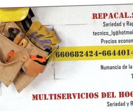 Bolsa de herramientas y datos de contacto de servicio de multihogar "REPACAL S.L." en Toledo.