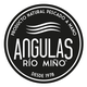 Logotipo circular de Angulas Río Miño, producto natural pescado a mano desde 1978.