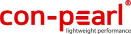 Logo mit rotem Text "con-pearl" und kleinem Schriftzug "lightweight performance".