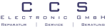Logo der CCS Electronic GmbH mit den Worten: Reparatur, Service, Beratung.