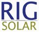 Logo mit den Worten "RIG SOLAR" in Blau und Grün.