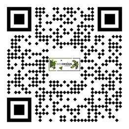 QR-Code mit "Webdesign" Logo in der Mitte.