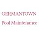 Text: "GERMANTOWN Pool Maintenance" in red on a white background.