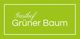 Grünes Logo mit weißem Text: "Gasthof Grüner Baum".