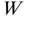 Großer schwarzer Buchstabe "W" auf weißem Hintergrund.