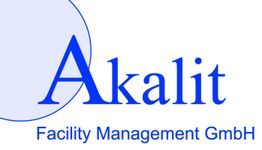 Logo von Akalit Facility Management GmbH in blau.