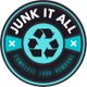 Logo with "Junk It All" and a recycling symbol. Text: "Complete Junk Removal".