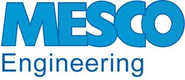 Blaues MESCO Engineering-Logo mit großem MESCO-Schriftzug und kleinem Engineering darunter.