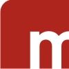 Rotes Quadrat mit weißem Buchstaben "M" an der Seite.