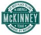 Green circular badge stating McKinney, Texas is "#1 Best Place to Live in America."