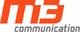 Logo mit rotem "M3" und grauem "communication" auf weißem Hintergrund.