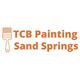 "TCB Painting Sand Springs logo with a paintbrush icon on the left."