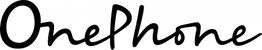 Schwarzer Schriftzug "OnePhone" auf weißem Hintergrund.