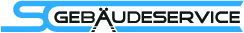 Logo mit Text "SG Gebäudeservice" in blauer Schrift und einem stilisierten Haus im Buchstaben "Ä".