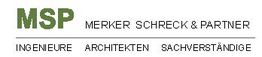 Logo von MSP Merker Schreck & Partner, Ingenieure, Architekten und Sachverständige.