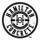 Stamp-like Hamilton Concrete logo with decorative elements, featuring initials "HC".