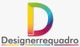 Logo con lettera "D" multicolore e scritta "Designerrequadro" su sfondo bianco.