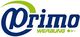 Logo mit dem Schriftzug "Primo Werbung" in blau und grün.