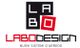 Logo di Labo Design, con slogan "Nuovi sistemi d'arredo" in nero e rosso.