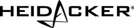 Logo mit Text "HEIDACKER", wobei das "A" stilisiert und geometrisch gestaltet ist, in Schwarz-Weiß.