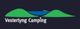 Logo for Vesterlyng Camping med grønne bjerge og en blå flod.