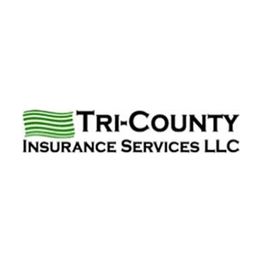 Logo of Tri-County Insurance Services LLC with green wavy lines beside the name.
