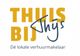 Thuis bij Thys logo: "Dé lokale verhuurmakelaar" in geel en blauw.