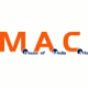 Logo mit orangefarbenem "M.A.C" und kleineren blau-schwarzen Wörtern "House of Media Arts".