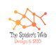 Orange network logo with "The Spider's Web Design & SEO" text below.