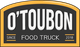 Signe de food truck "O'TOUBON" depuis 2018. Arrière-plan noir avec bordure orange.