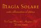 Annuncio di "Magia Solare", centro abbronzatura ed estetica ad Arzignano, su sfondo rosso.