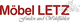 Logo von Möbel LETZ mit dem Slogan "finden und Wohlfühlen" in geschwungener Schrift.