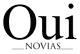 "Logo con texto 'Oui Novias' en negro."