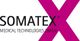 Logo von SOMATEX Medical Technologies mit großem pinkem X rechts.