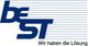 Logo mit blauem Schriftzug "beST" und dem Slogan "Wir haben die Lösung" darunter.