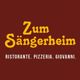 Braunes Logo mit gelber Aufschrift: "Zum Sängerheim" und darunter in Weiß: "RISTORANTE. PIZZERIA. GIOVANNI."