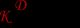 Rote Buchstaben "K" und "D" auf schwarzem Hintergrund.