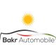 Logo mit Schriftzug "Bakr Automobile" und gelber Sonne, geschwungene Linie in Schwarz und Grün.