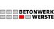 Logo mit sieben Quadraten, eins rot. Text: Betonwerk Werste.