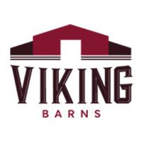 Logo of Viking Barns with a stylized barn in maroon and black.