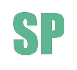 Grüne Buchstaben "SP" vor weißem Hintergrund.