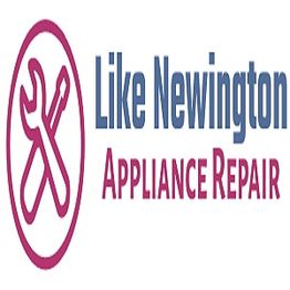 Logo: Like Newington Appliance Repair with a wrench and screwdriver graphic.