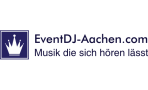 Logo mit Krone und Text: "EventDJ-Aachen.com - Musik, die sich hören lässt".