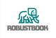 Logo mit stilisiertem Elefanten in Blau über dem grauen Schriftzug "ROBUSTBOOK".