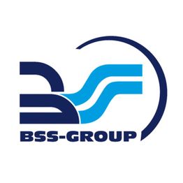 Logo der BSS-Gruppe mit blauen Linien und Schriftzug auf weißem Hintergrund.