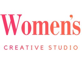 Text "Women's Creative Studio" in rosa und orange.