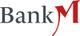 Logo der Bank mit schwarzem Schriftzug "Bank" und rotem stilisierten "M".