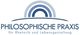 Logo mit Kreiselementen und Text "Philosophische Praxis für Rhetorik und Lebensgestaltung".