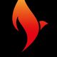 Logo mit stilisiertem roten Vogel in Form einer Flamme, darunter das Wort "FUNKENFLUG".