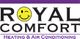 Royal Comfort logo with a winking smiley face. Heating & Air Conditioning text in purple.
